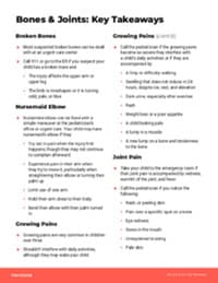 Preview image of Handout: Bones & Joints - Key Takeaways