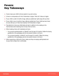 Preview image of Handout: Fevers Key Takeaways