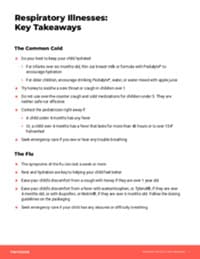 Preview image of Handout: Respiratory Illnesses Key Takeaways
