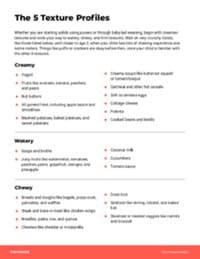 Preview image of Handout: The 5 Texture Profiles