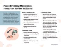 Preview image of Handout: Pureed Foods Feeding Milestones